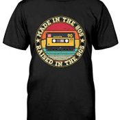Retro Made In The 80s Raised In The 90s. I Love 80s Love 90s Vintage T-Shirt - Front Print T-Shirt, Ladies T-Shirt, Hoodie, Sweatshirt, Long Sleeve, Tank Top For Men and Women