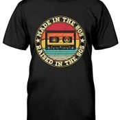 Retro Made In The 80s Raised In The 90s. I Love 80s Love 90s Vintage 1 T-Shirt - Front Print T-Shirt, Ladies T-Shirt, Hoodie, Sweatshirt, Long Sleeve, Tank Top For Men and Women