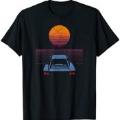 Synthwave Retrowave Aesthetic Vintage Drive Laser 80s 90s Camiseta
