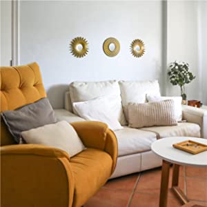 Espejos para decoración el salón de tu casa con estilo mediterráneo en color dorado