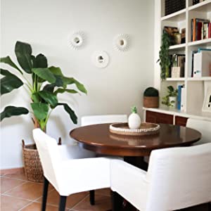 Decora tu casa con los espejos blancos y añade un extra de decoración en la pared de tu comedor