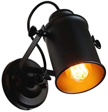 DAXGD Aplique de pared, lámpara industrial vintage para el hogar, luces colgantes decorativas en el brazo con brazo giratorio