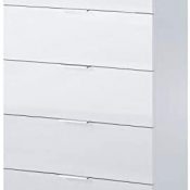 Comoda 5 Cajones, Sinfonier, Modelo Alaya, Acabado en Color Blanco Artik, 60 cm (Ancho) x 110 cm (Alto) x 40 cm (Fondo)
