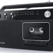 Muse M-152 RC Retro - Grabador de Casetes con Función de Grabación (Radio FM y Am, Entrada Aux, Antena Telescópica), Color Negro