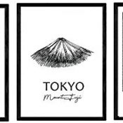Pack de posters de paises y monumentos. Mapa cuidad Tokio, monumento monte Fuji y mapa Japon. Tamaño A4