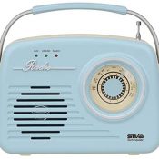 Silva-Schneider Mono 1965 - Radio con Maleta, Funciona con Pilas o con Pilas, Color Azul