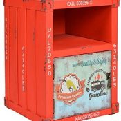 ts-ideen Cómoda Estilo Container ;Maritímo Rojo Contenedor Shabby Vintage